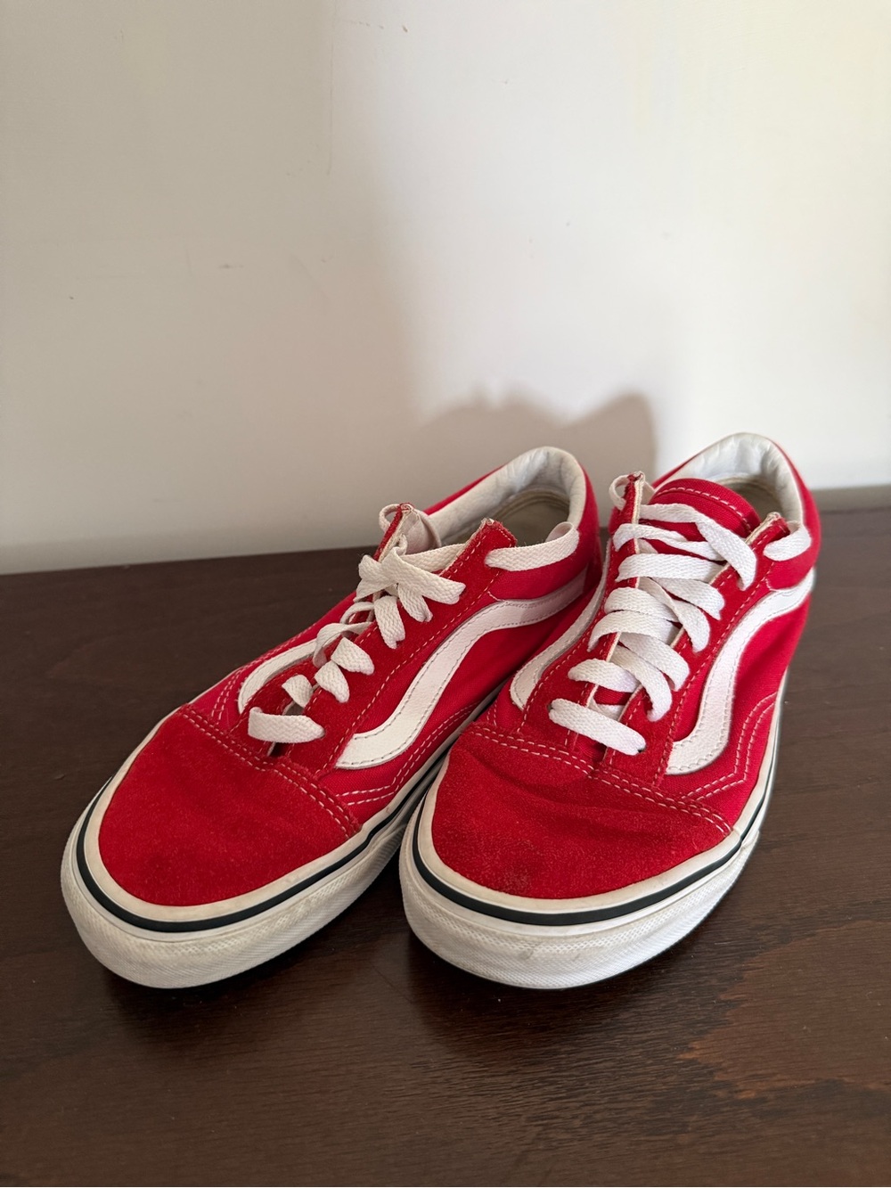 ‘77 Classic Red Vans Old Skool Sneakers